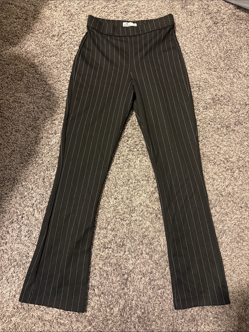 Hollister Black Pinstripe Straight Leg Pants